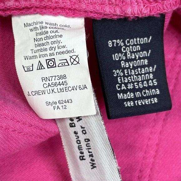 J. Crew Jeans Women’s 25 Ankle Neon Pink Denim Toothpick Skinny Stretch - Picture 5 of 13